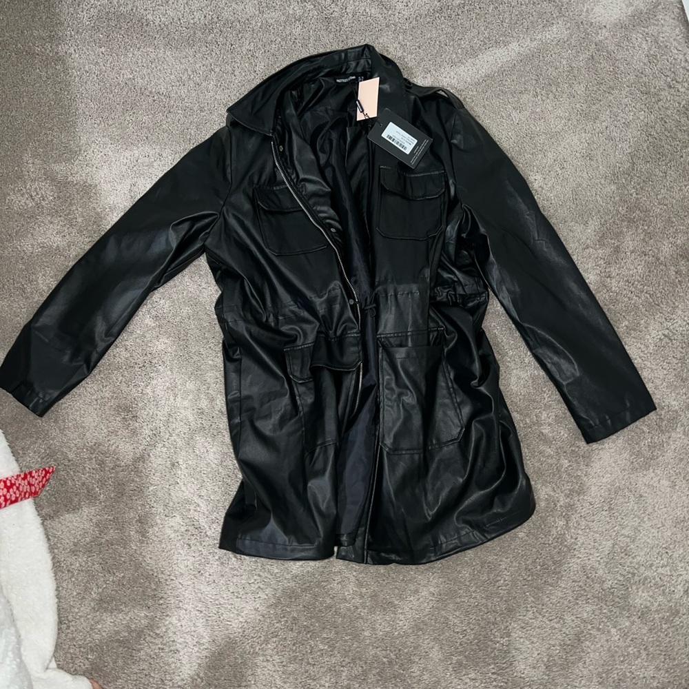 Black leather jacket